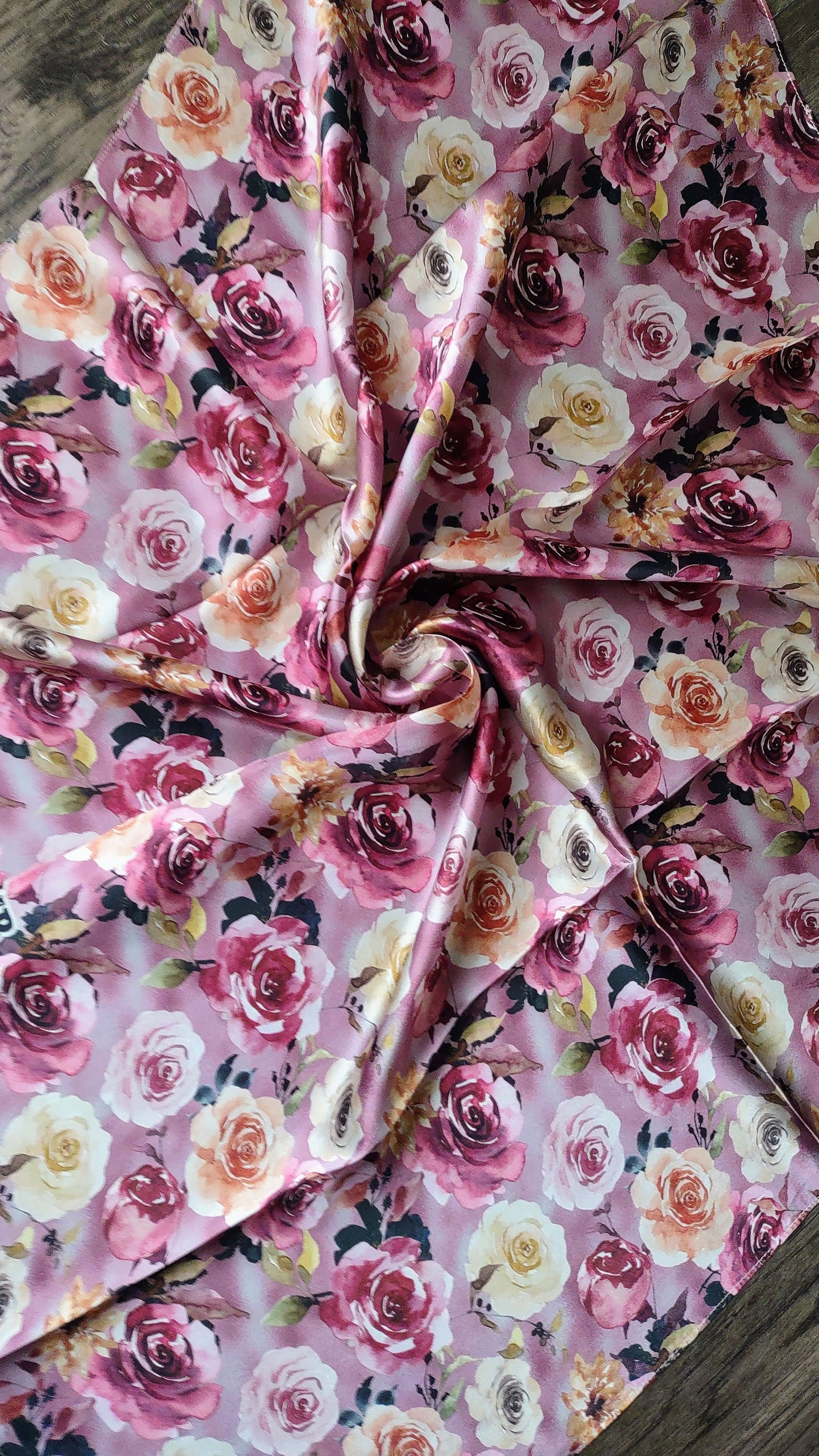 Wild Rag 100% SILK Lilac Purple Gold Floral Cowboy Western Neck Scarf Bandanna by Double B Wild Rags